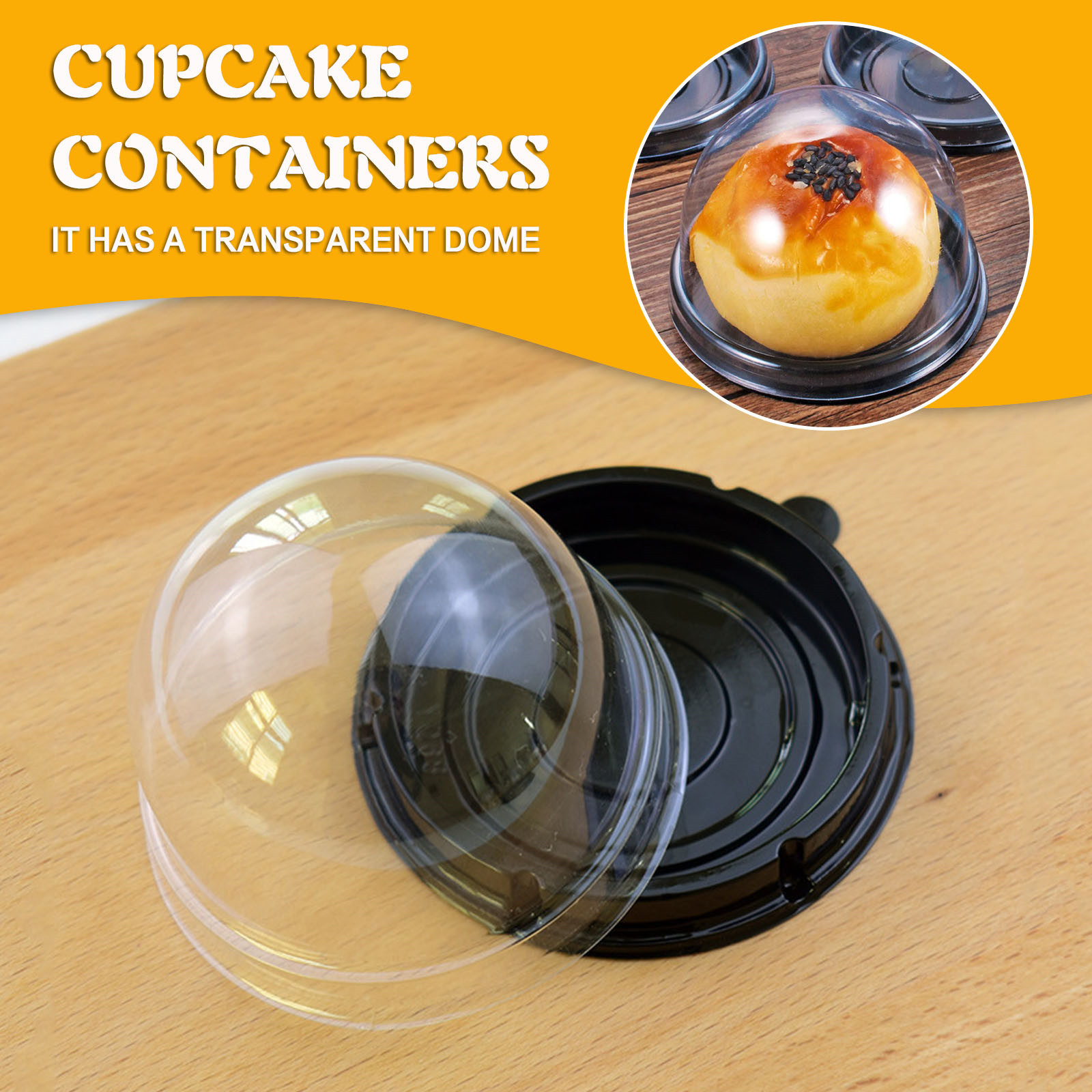 Egg Storage Holder - Cake Box Container Holder Round Plastic