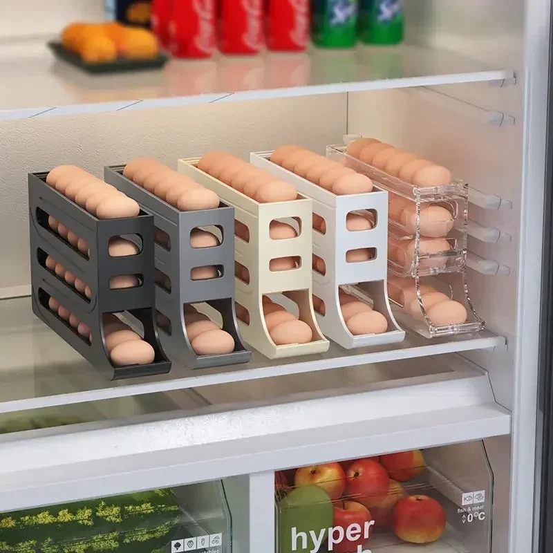 Egg Storage Holder - Refrigerator Egg Storage Box 4 Layers