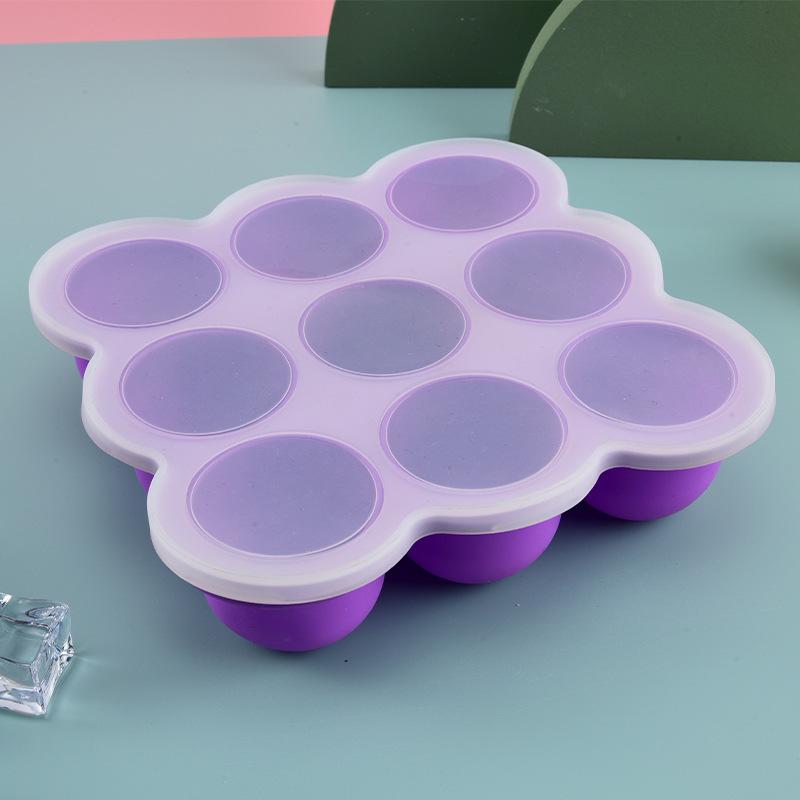 Food Storage 1 Year - Baby Food Silicone Container 9Grid Freezer