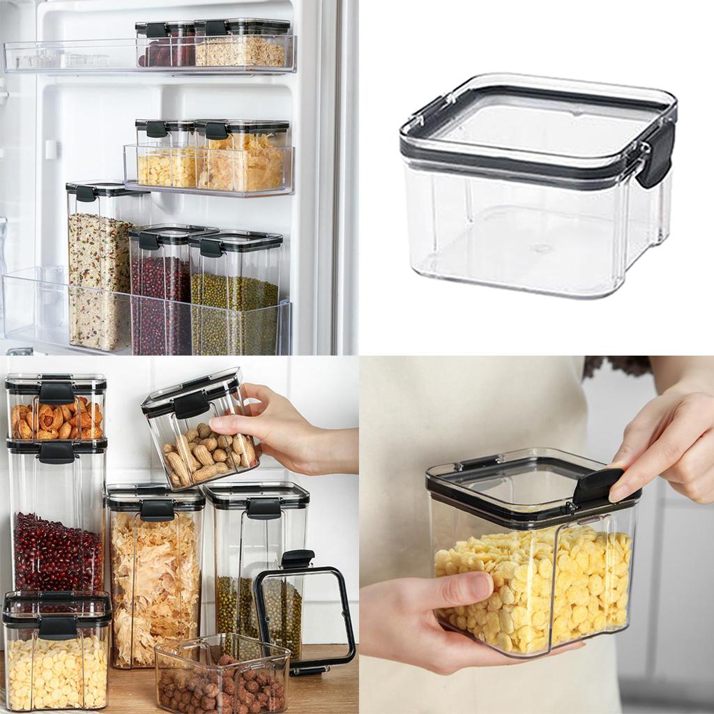 Stackable Pantry Bin - Clear Refrigerator Storage Containers with Lids