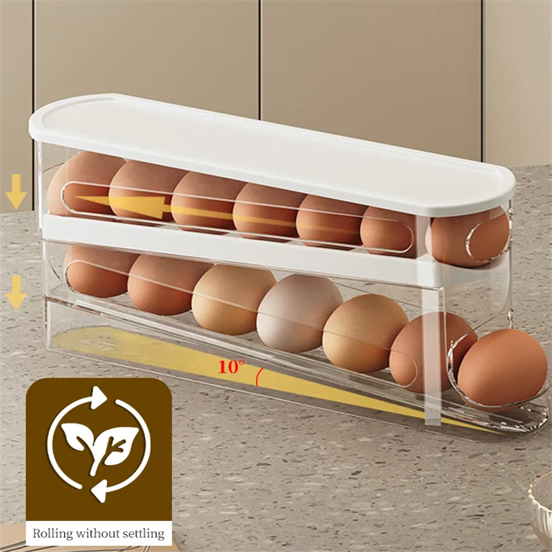 Egg Storage Holder - Slide Type Egg Carton Double Automatic