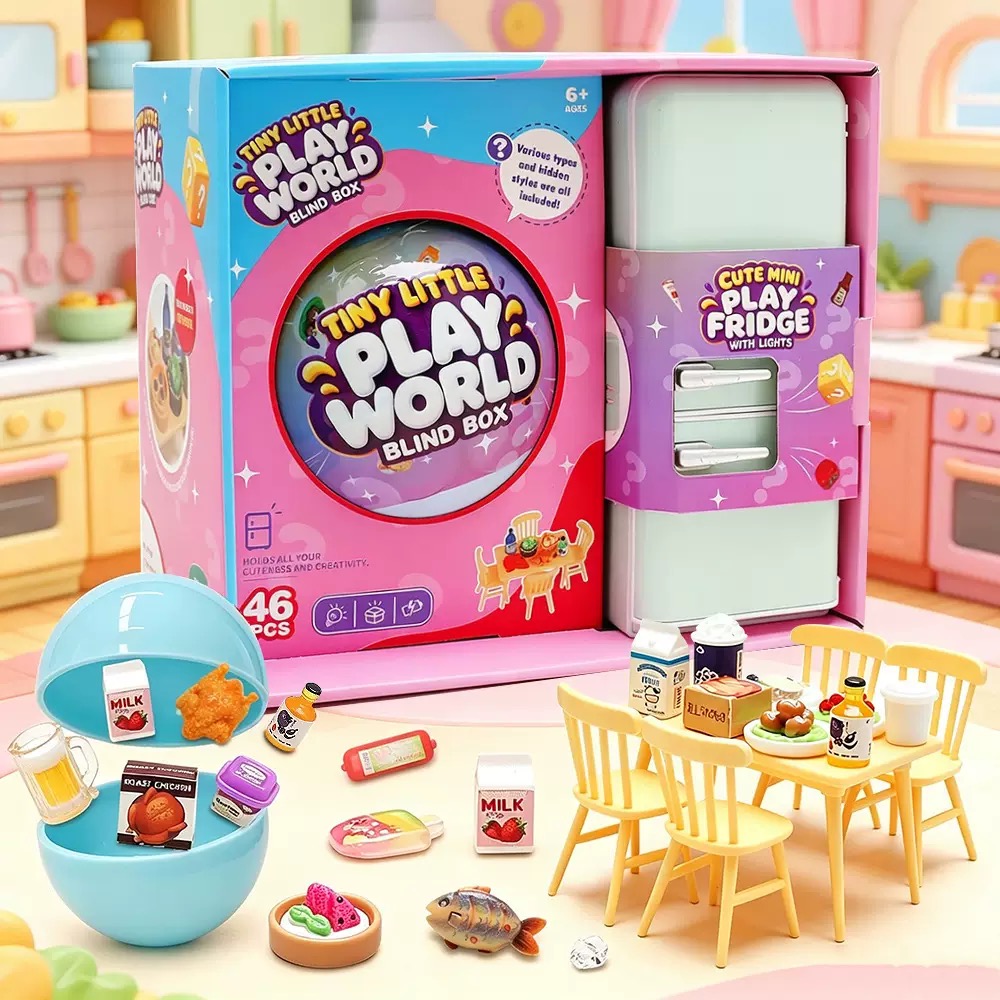 4-Color Mini Fridge Blind Box  - Food Storage Table review and price