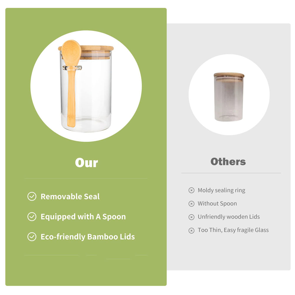 Airtight Food Storage Plastic  - Food Storage Jars With Wooden Lids review and price