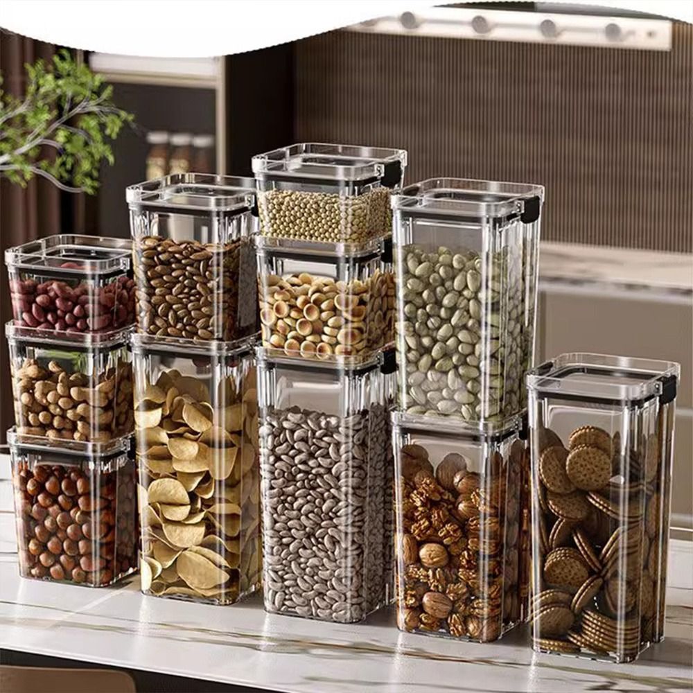 Transparent Food Storage Conta - Stackable Pantry Bin review and price