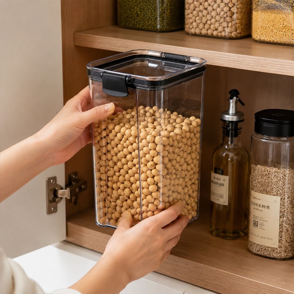 Transparent Food Storage Conta - Stackable Pantry Bin review and price