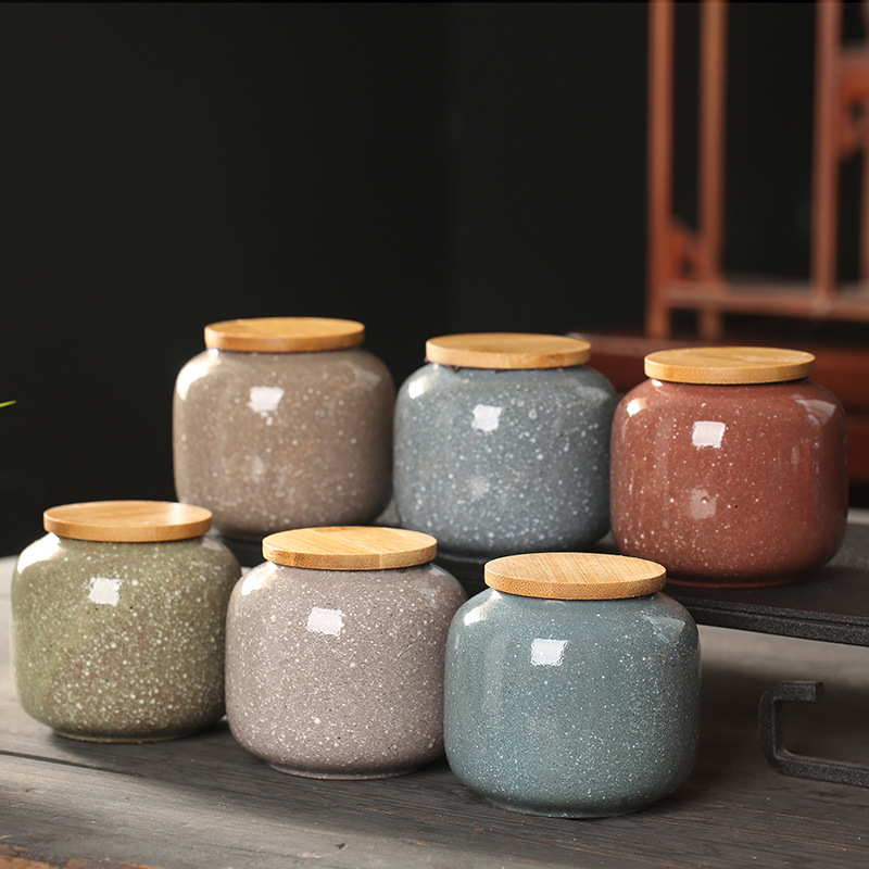 Ceramic Mini Jar with Wooden L - Food Storage Jars With Wooden Lids review and price