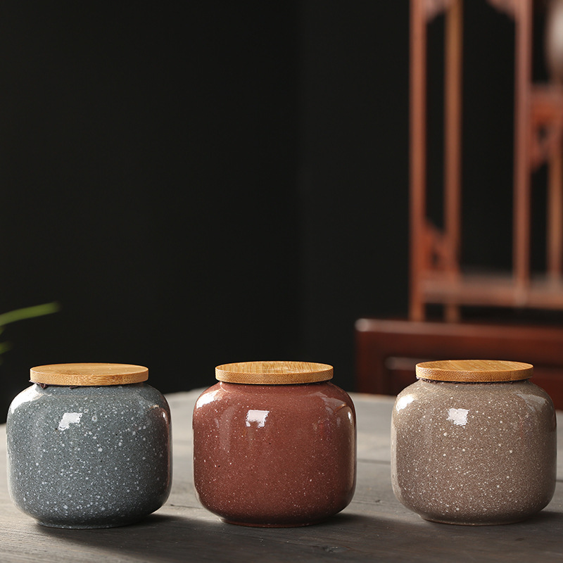 Ceramic Mini Jar with Wooden L - Food Storage Jars With Wooden Lids review and price