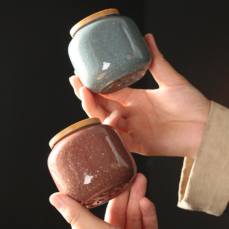 Ceramic Mini Jar with Wooden L - Food Storage Jars With Wooden Lids review and price