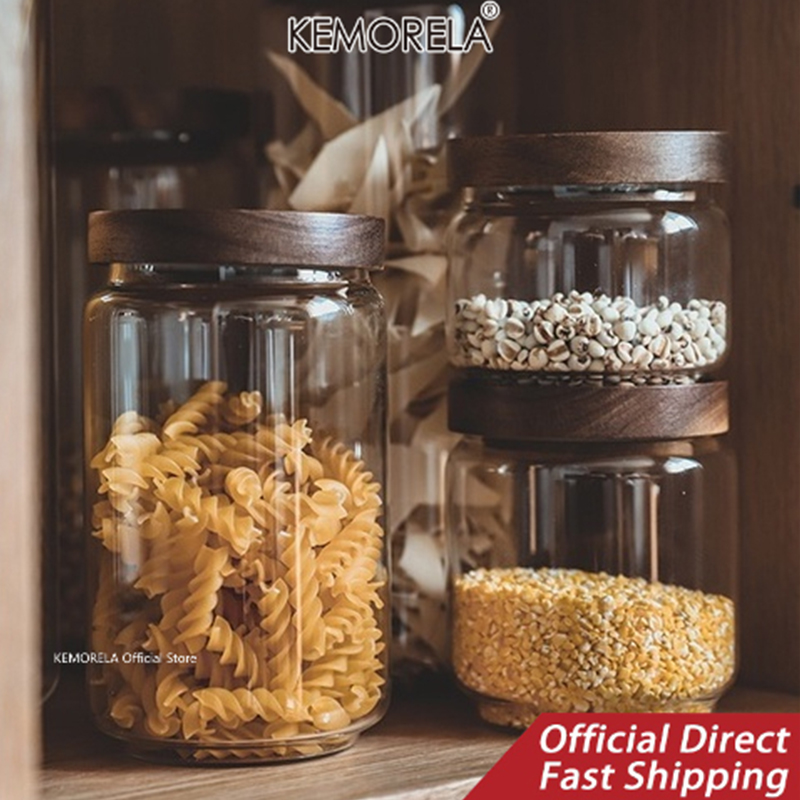 Wood Lid Glass Airtight Canist - Food Storage Jars With Wooden Lids review and price