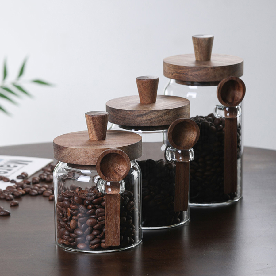 Glass Food Storage Containers  - Food Storage Jars With Wooden Lids review and price