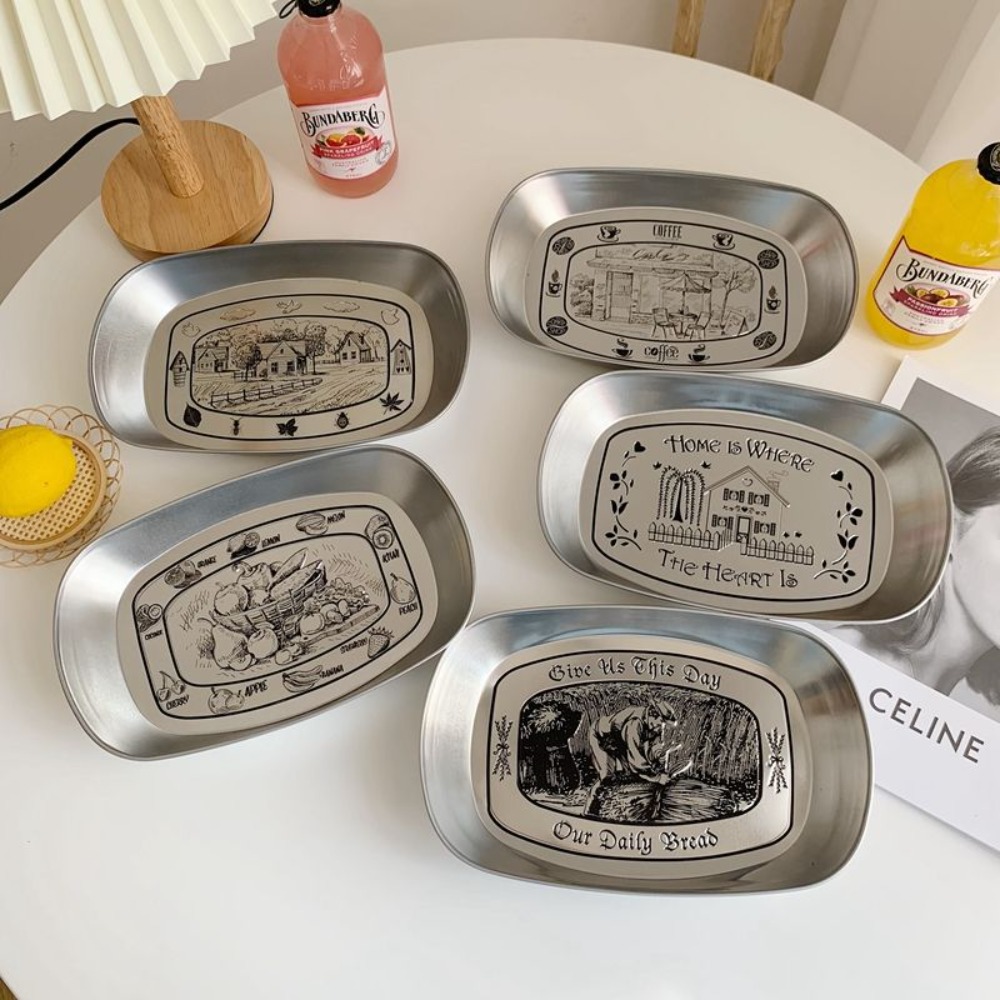 2PCS Vintage American Tin Tray - Food Storage Table review and price