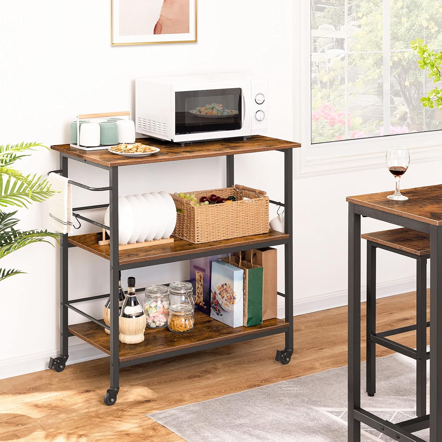 3 Tier Industrial Kitchen Isla - Food Storage Table review and price