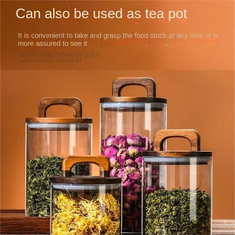 800-2100ml Wood Lid Glass Jar  - Food Storage Lidl review and price