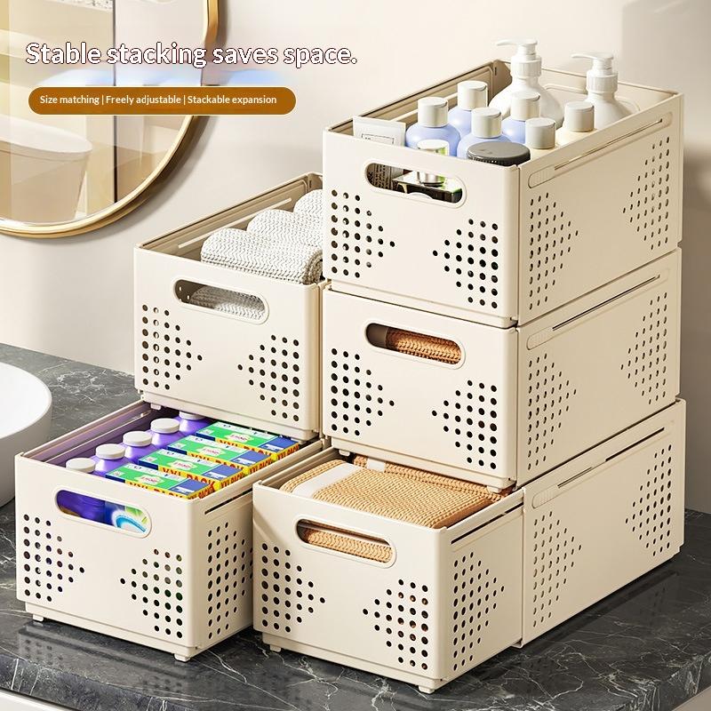 ●Retractable Plastic Cabinet S - Stackable Pantry Bin review and price