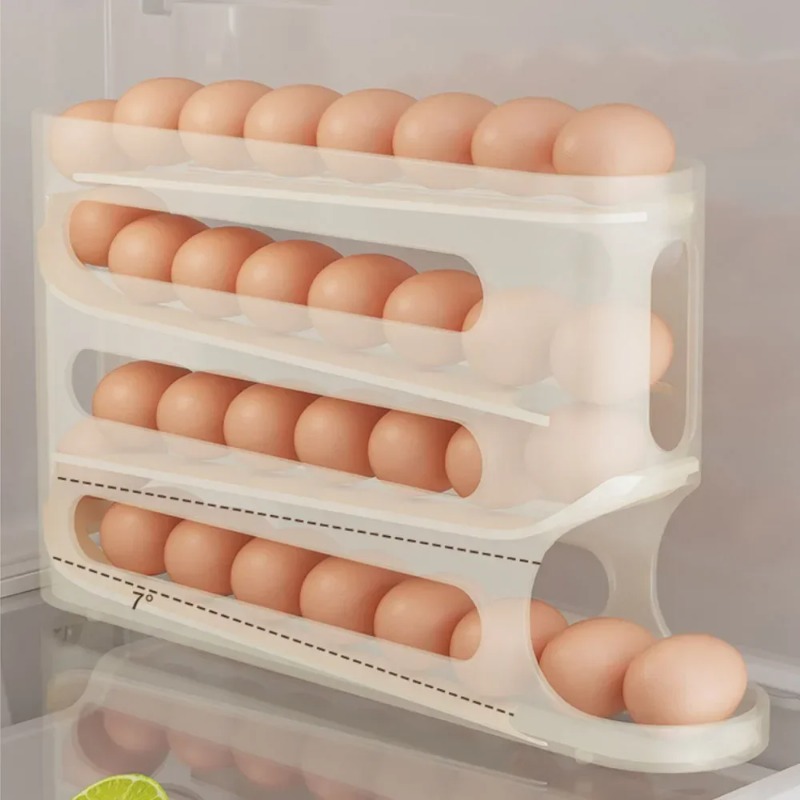 4 Layers Automatic Rolling Egg - Egg Storage Holder review and price