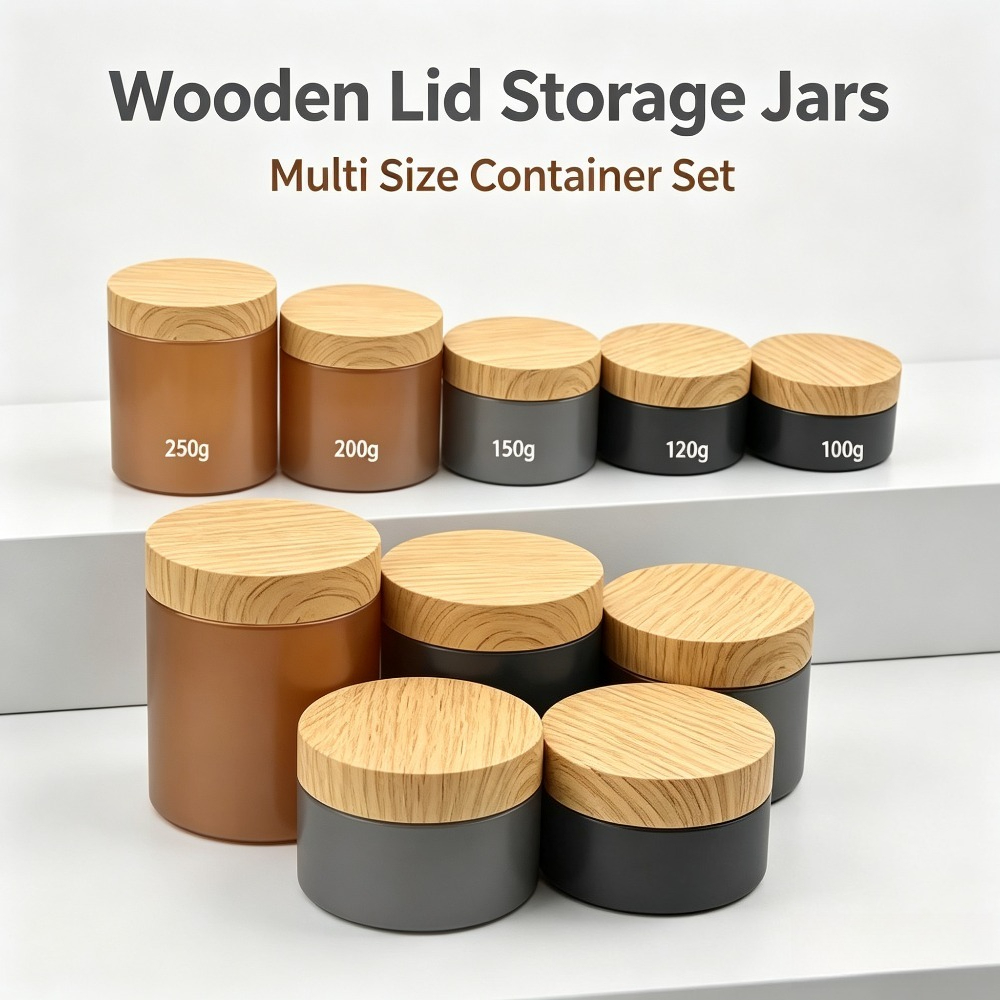 30PCS PET Empty Plastic Jar 10 - Food Storage Jars With Wooden Lids review and price