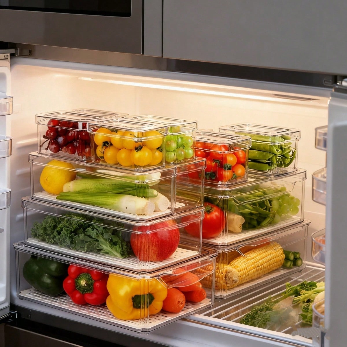 7 Pack Stackable Refrigerator  - Stackable Pantry Bin review and price