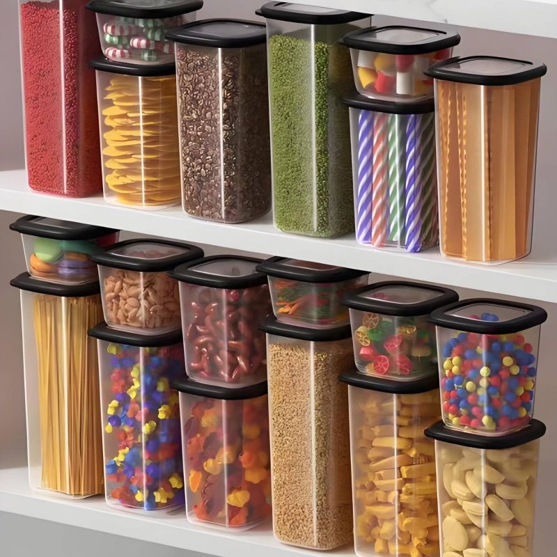 6 Pieces Airtight Food Storage - Stackable Pantry Bin review and price