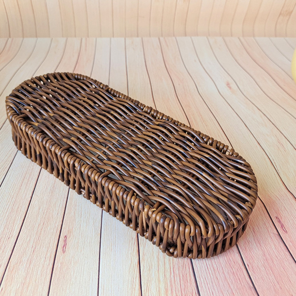 Oval Bread Basket Plastic Imit - Food Storage Table review and price