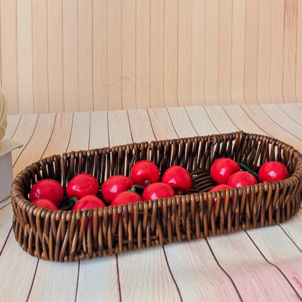 Oval Bread Basket Plastic Imit - Food Storage Table review and price