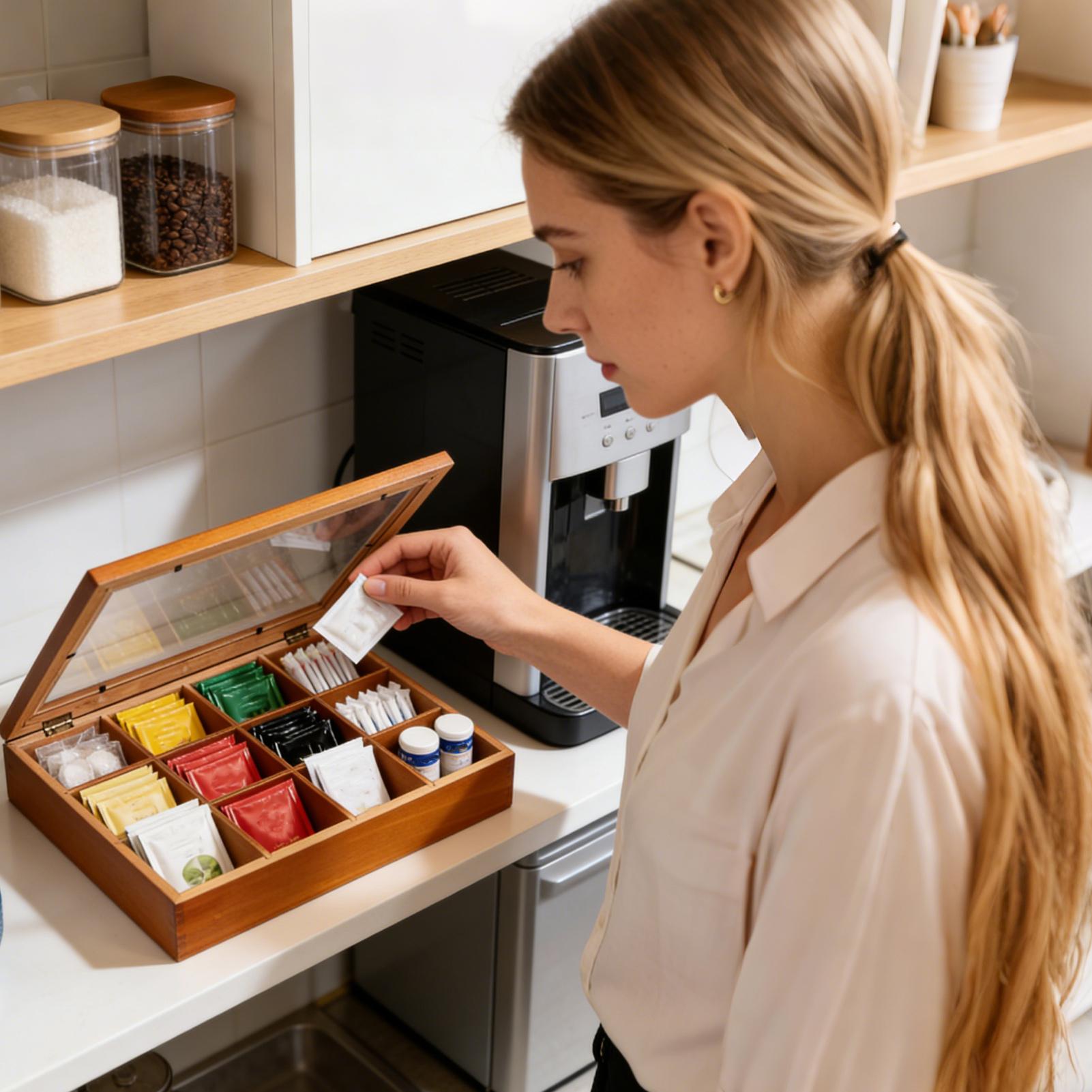 Tea Bag Storage 12-Compartment - Stackable Pantry Bin review and price