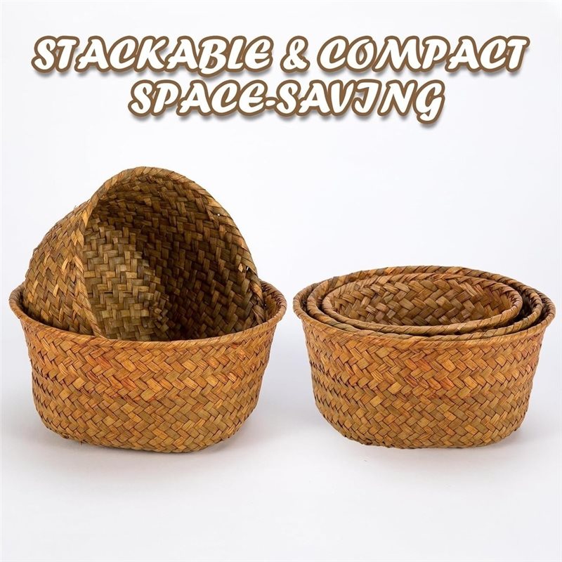SHGO-Round Seagrass Woven Stor - Stackable Pantry Bin review and price