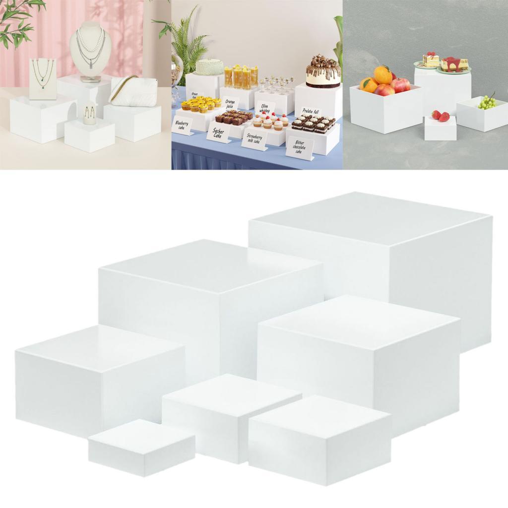7 Pieces Acrylic Cube Display  - Food Storage Table review and price