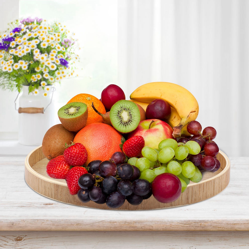 Wooden Serving Tray Tea Plate  - Food Storage Table review and price