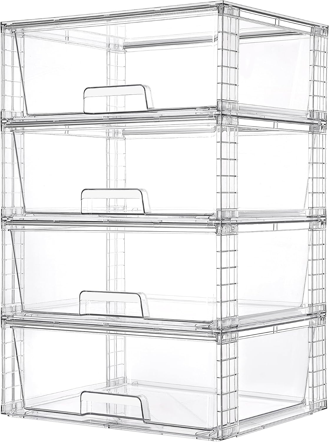 4 Pack Large Clear Stackable S - Stackable Pantry Bin review and price