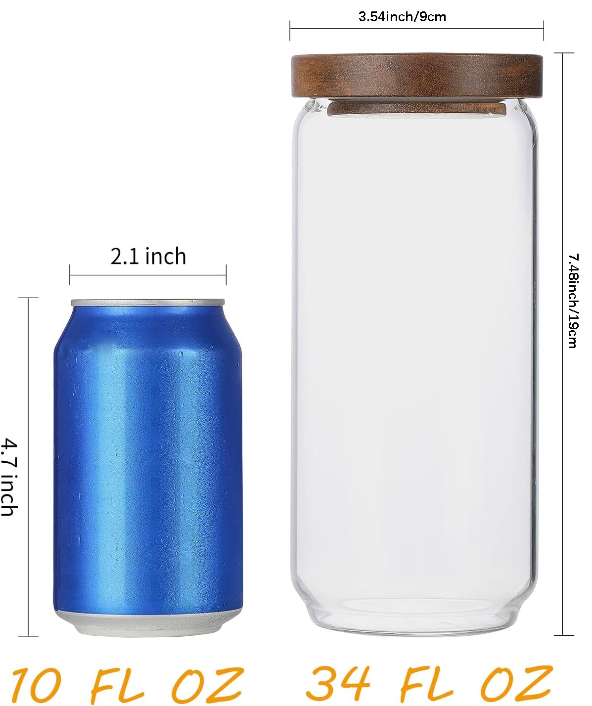 4 Pack 34 OZ Glass Jars with W - Food Storage Jars With Wooden Lids review and price
