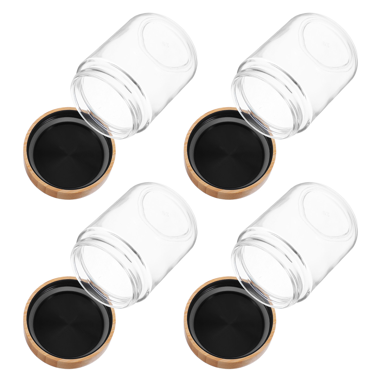 4Pcs Glass Kitchen Storage Jar - Food Storage With Lids review and price