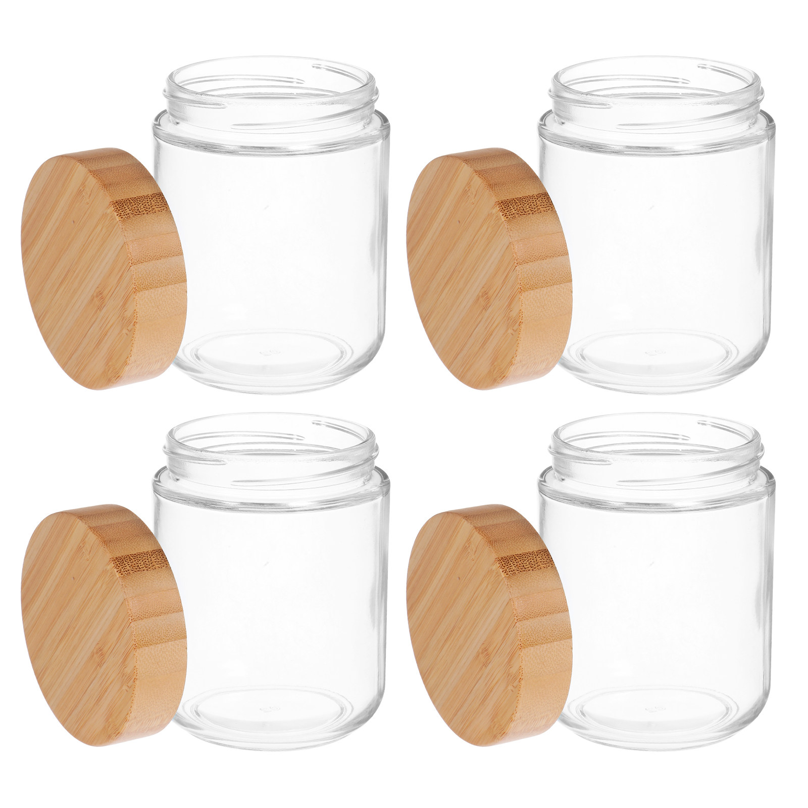 4Pcs Glass Kitchen Storage Jar - Food Storage With Lids review and price