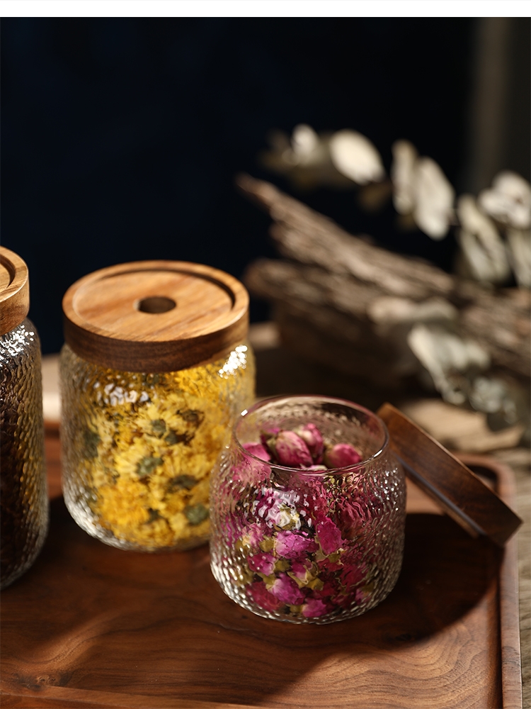 Acacia wooden lid glass multig - Food Storage Jars With Wooden Lids review and price
