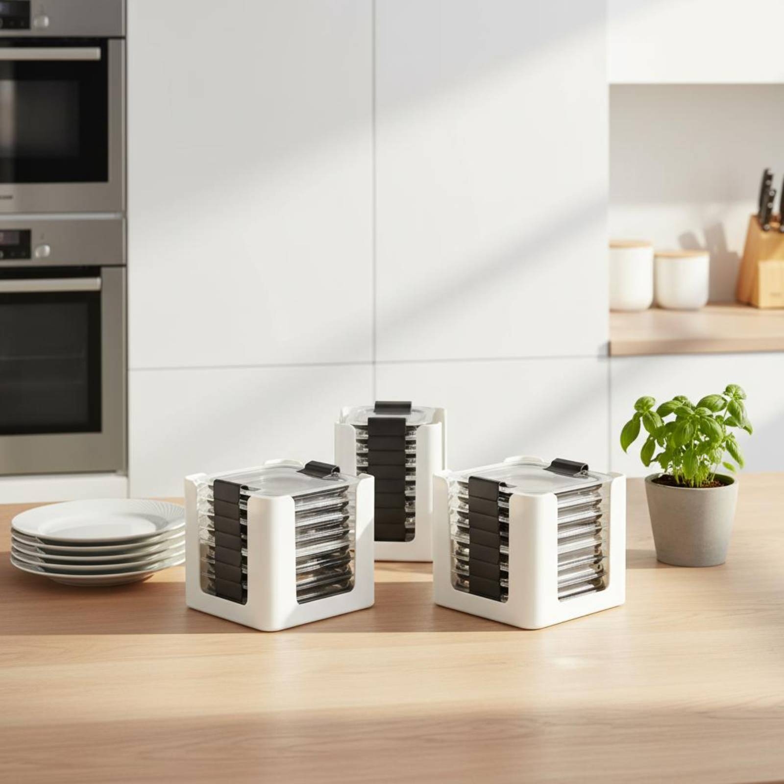 3 Pieces Lid Storage Rack Rect - Food Storage With Lids review and price